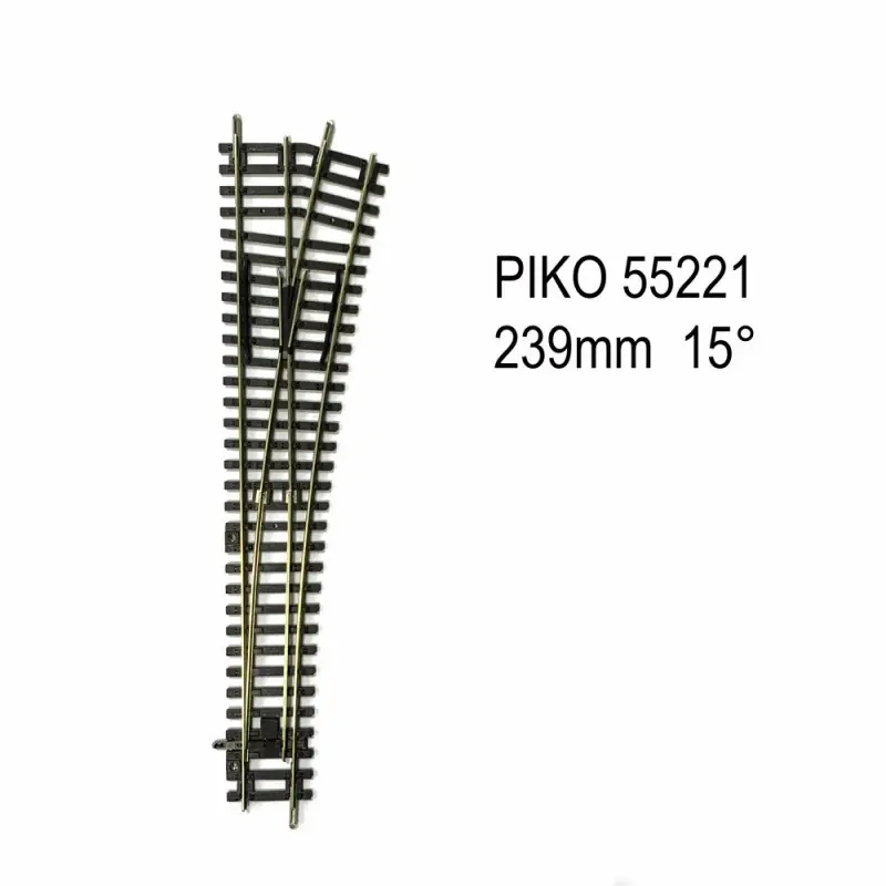 Seulement Aujourd'hui Rail aiguillage droit droit 239mm R9 15 degrés code 100 -HO-1/87-PIKO 55221