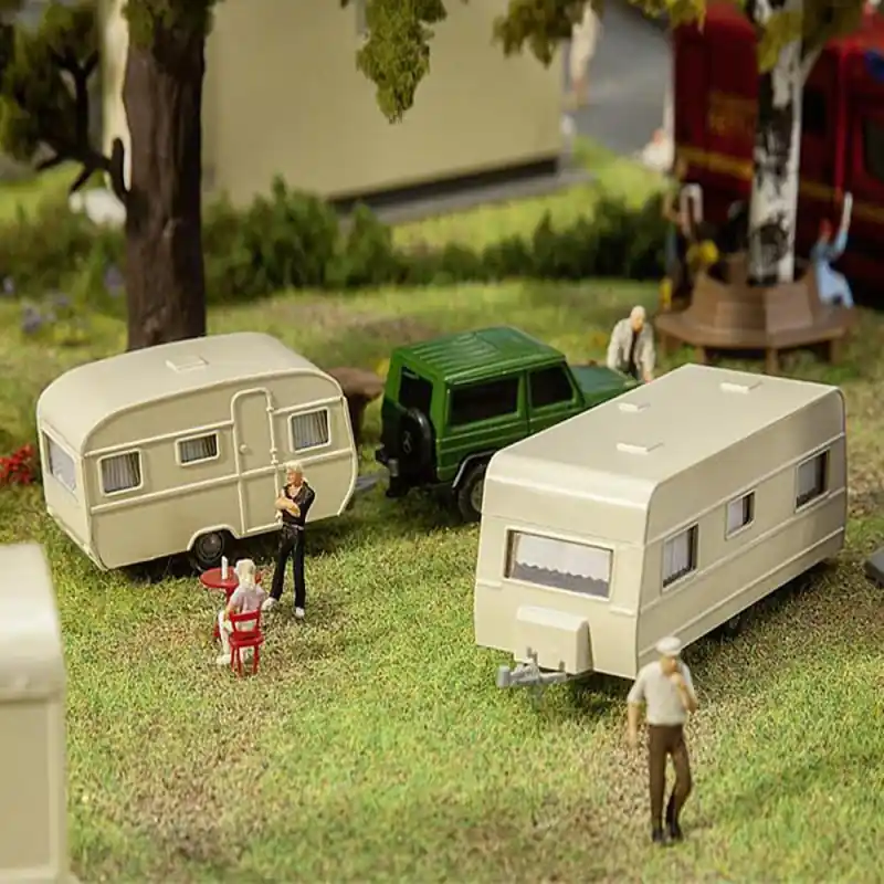 Vente Directe 2 caravanes maquette à monter-HO-1/87-FALLER 140483