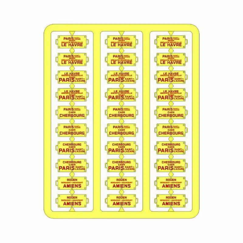 Certifié Plaques itinéraires voiture voyageur Ouest lettre rouge-HO-1/87 REE XB-046