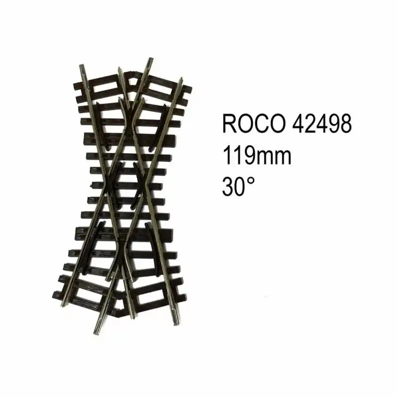 Prix Cassé Rail croisement 119mm 30 degrés code 83 -HO-1/87-ROCO 42498