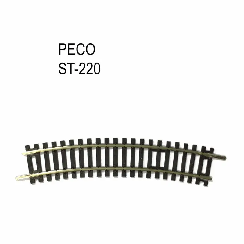 Rail Setrack courbe R1 371mm 22.5 degrés code 100-HO-1/87-PECO ST220 Commander Maintenant