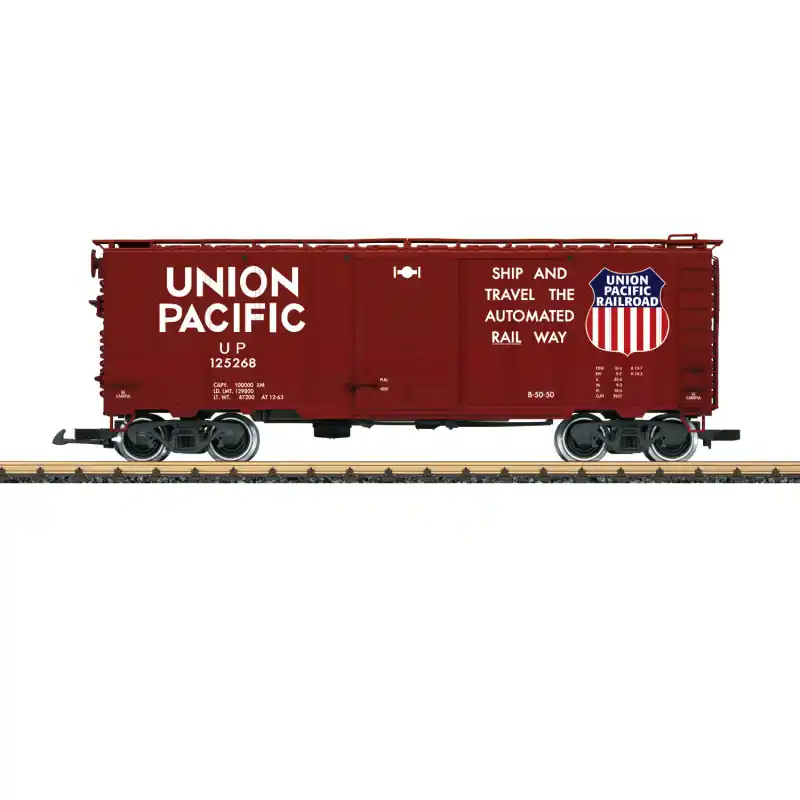 Meilleur Prix Wagon boxcar acier « Express Service », livrée standard, Union Pacific USA, EP III et IV - LGB 41919 - G 1/22.5