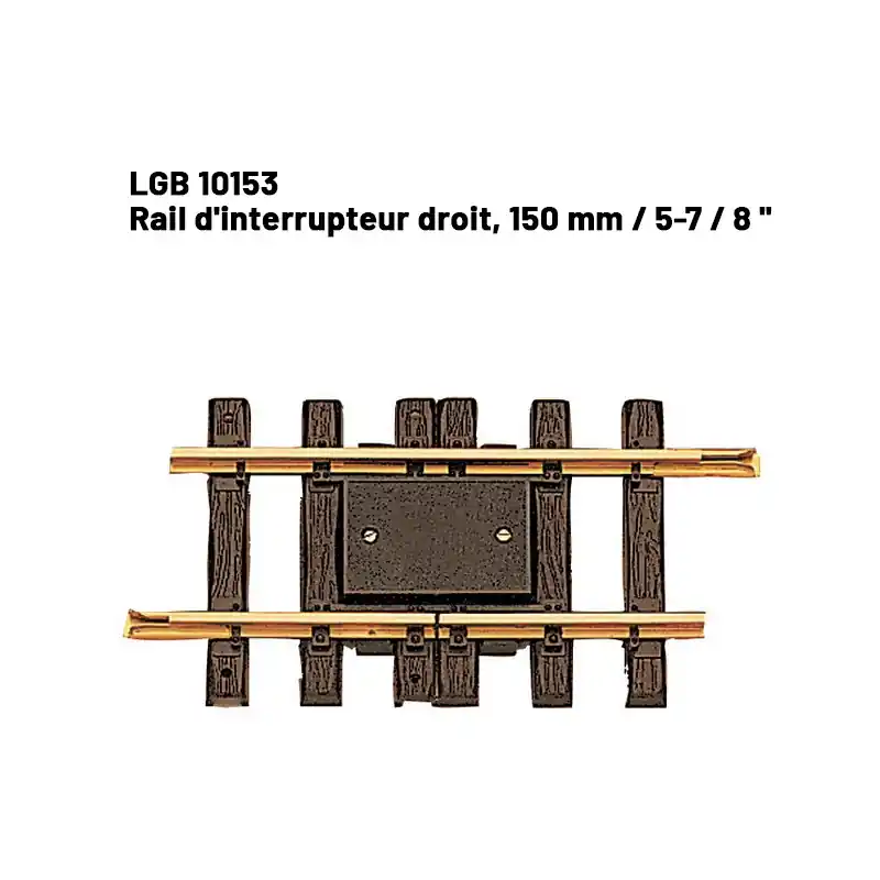 Offre Exclusive Rail d‘interrupteur droit 150 mm train de jardin -G-1/22.5-LGB 10153