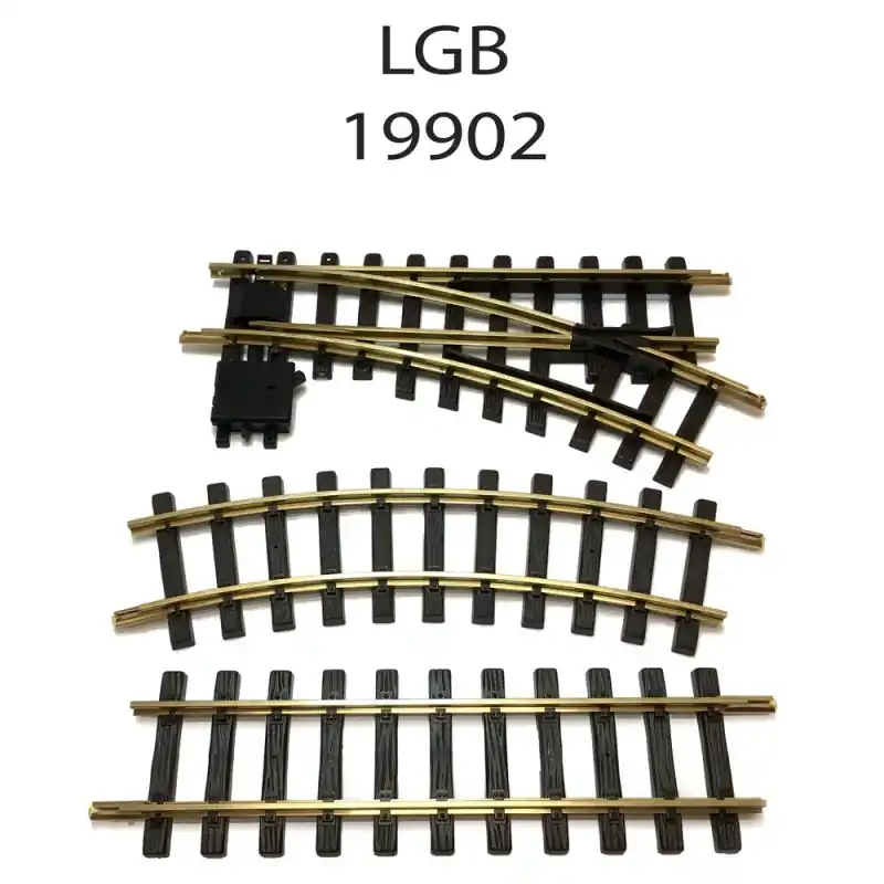 Coffret de rails avec aiguillages train de jardin -G-1/22.5-LGB 19902 Produit De Marque