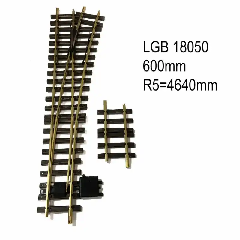Aiguillage droit droit 600mm R5 4640mm 15 degrés train de jardin -G-1/22.5-LGB 18050 Offre Exclusive