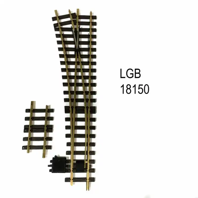 Aiguillage droit gauche manuel R5 à 15 degrés train de jardin -G-1/22.5-LGB 18150 Produit De Marque