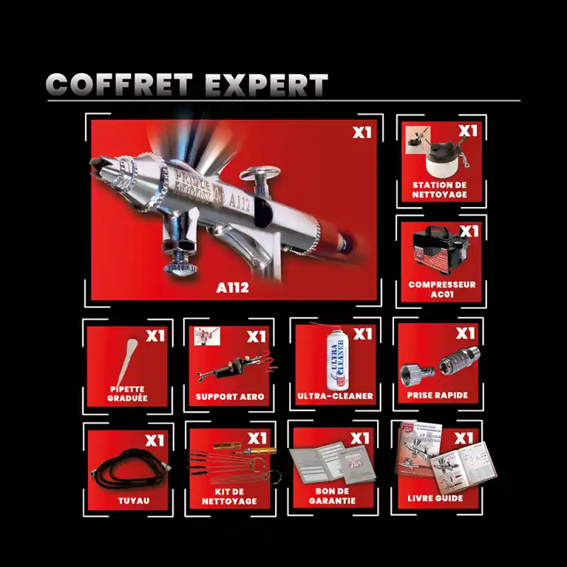 Offre Spéciale Coffret Aérographe Expert - Prince August AX12