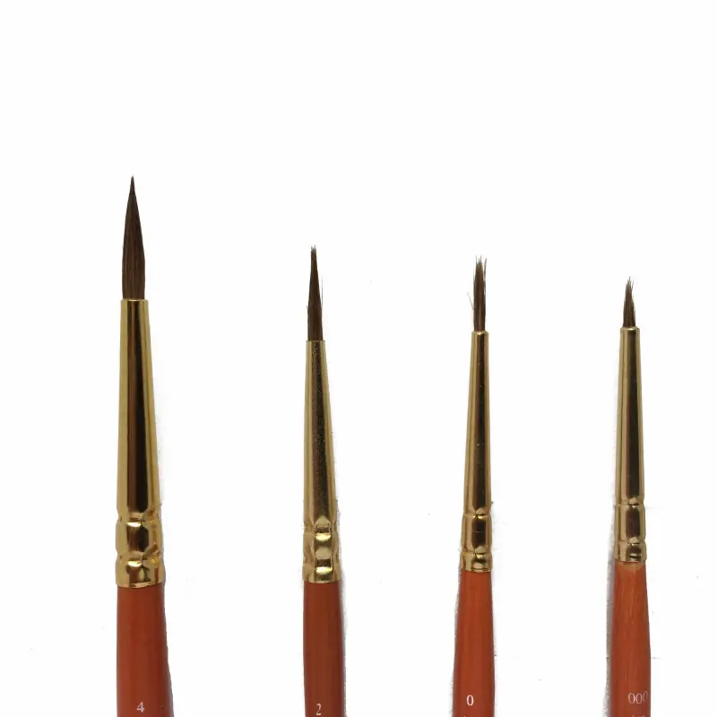 Prix Promo 4 pinceaux poils fins 000, 0, 2, 4 pour maquette-HUMBROL AG4250