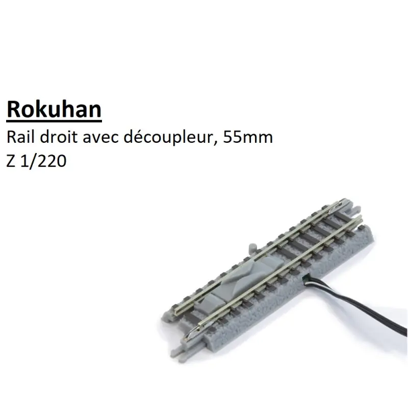 Rail droit avec découpleur, 55mm - ROKUHAN R077 - Z 1/220 Retour Gratuit