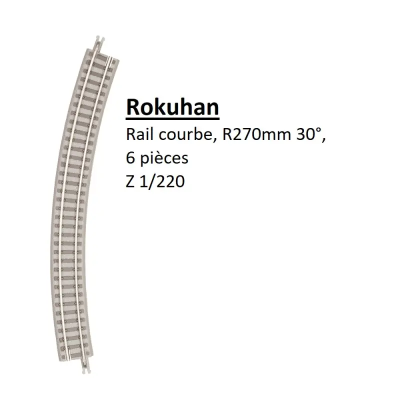 Soldes Rail courbe, R 270-30°, 6 pièces - ROKUHAN R015 - Z 1/220