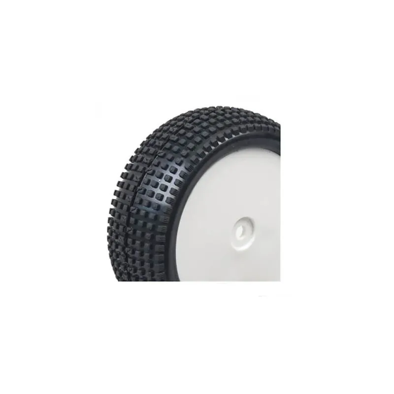 2 pneus et jantes avant Buggy 1/10 (85x35mm) - Hobbytech HTR-T429 Populaire