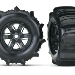 2 pneus et jantes Paddle Traxxas XMaxx 7773 Quantité Limitée