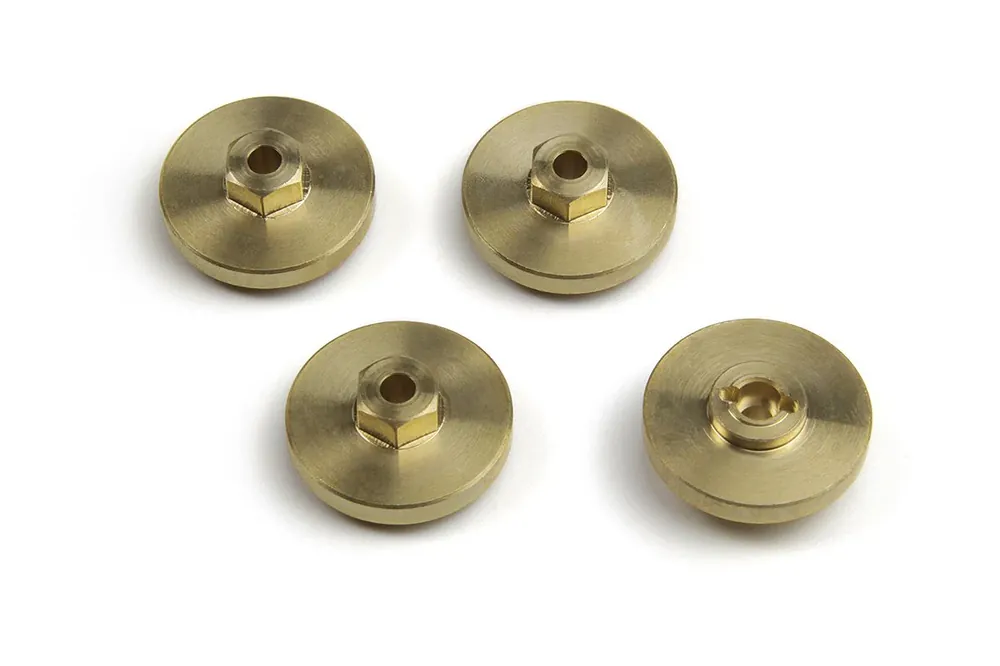 Petit Prix Jeu de poids HPI Racing pour moyeu hexagonal 7 mm +4 mm (laiton/4 pcs) - HP161235