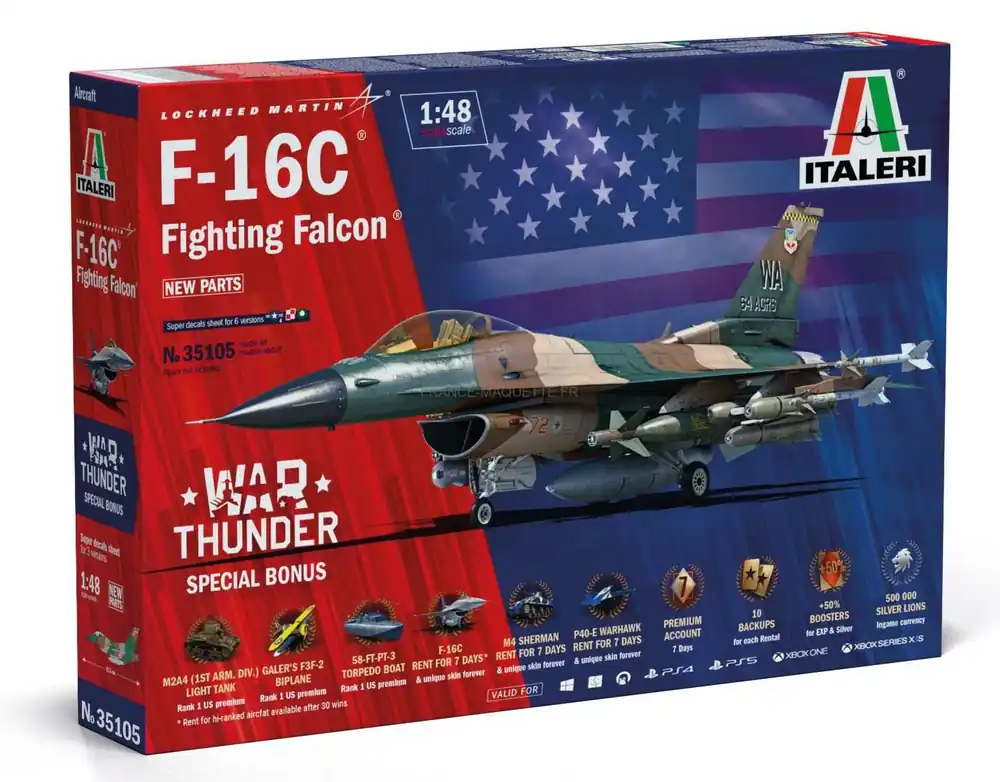 Retour Gratuit F-16C Fighting Falcon 1/48 - Italeri 35105