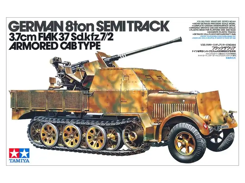 Usine Directe Sd.Kfz.7/2 Flak37 à Cabine Blindée 1/35 - Tamiya 35144