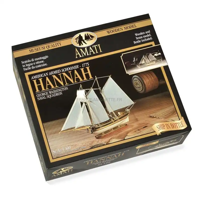 Offre Exclusive Kit Hannah - bateau en bouteille 1/300 - Amati 1355