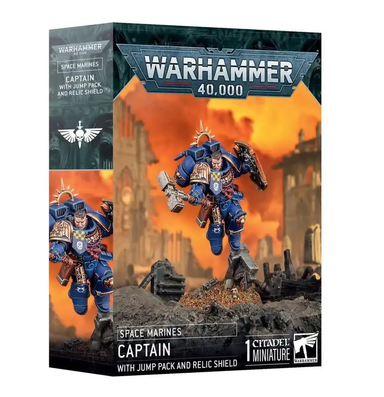 Space Marines Capitaine avec propulseur de saut et bouclier relique - Games Workshop 48-102 Authentique