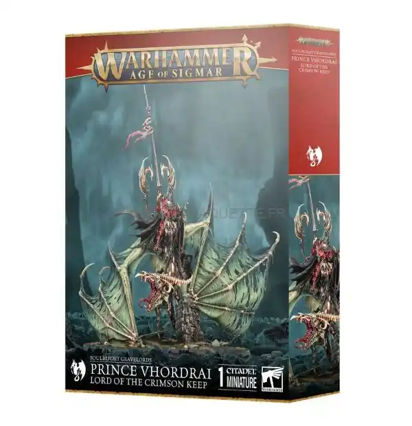 Soulblight Gravelords Prince Vhordrai - lord of the crimson keep - Warhammer 91-80 Marque
