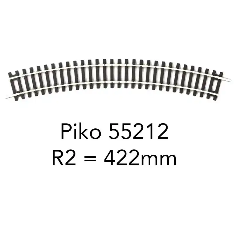 Prix Bas HO Piko 55212 - rail courbe R2 422mm - Voie A