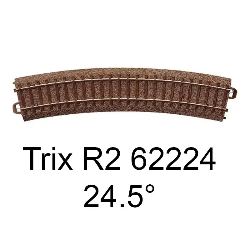 Dernier Modèle Trix 62224 Rail Courbe Voie C Rayon r1 24,3 Degrés HO
