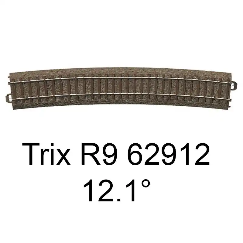 Affaire À Saisir Trix 62912 Rail Courbe Voie C Rayon r9 12,1 Degrés HO