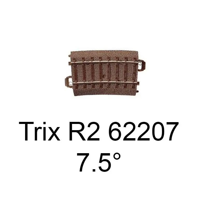 Petit Prix Trix 62207 Rail Courbe Voie C Rayon r2 7.5 Degrés HO