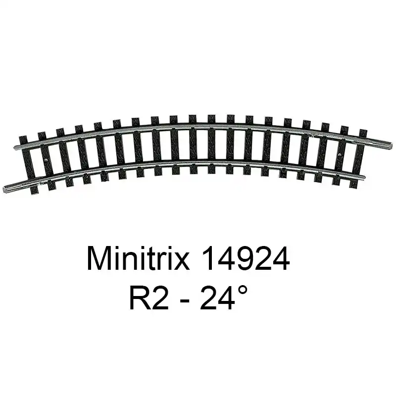 Trix 14924 Rail Courbe r2 24° Minitrix Offre Spéciale