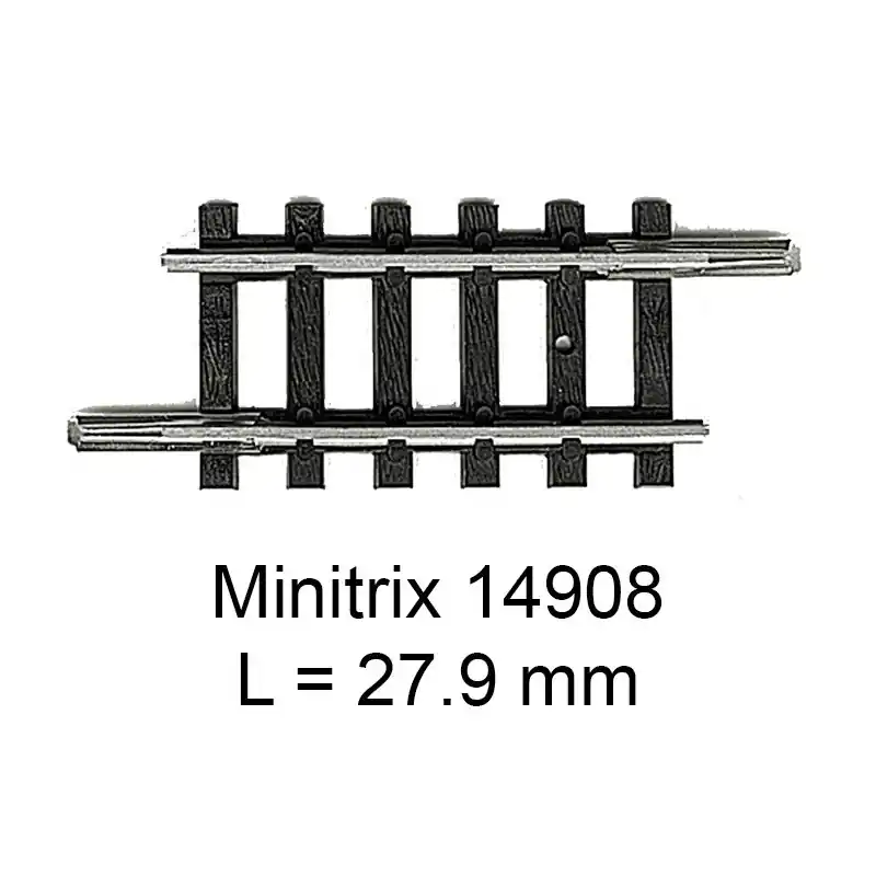 Top Vente Trix 14908 Rail Droit Minitrix 27.9 Mm