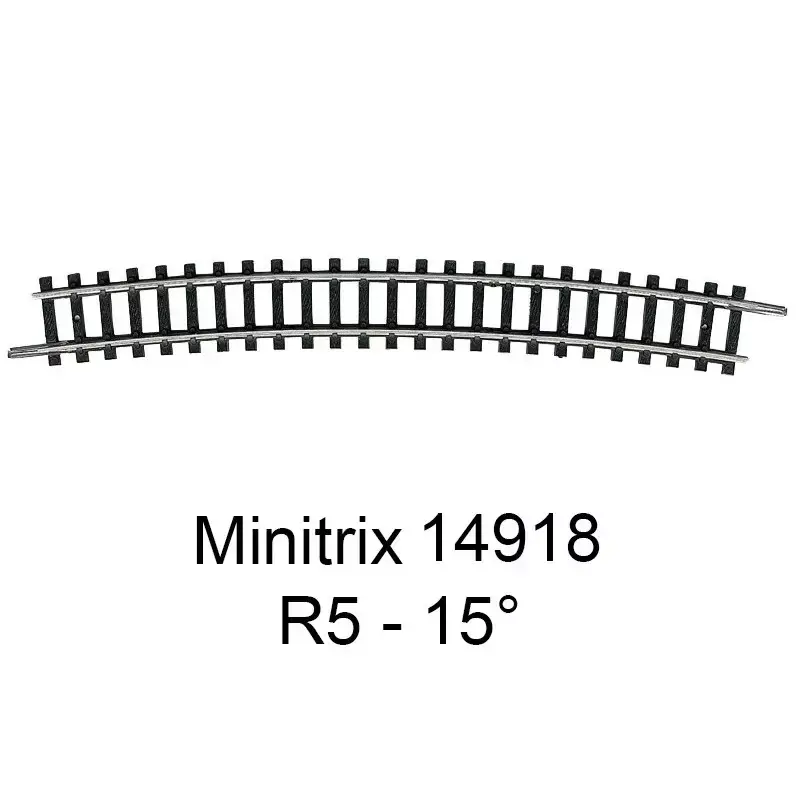 Quantité Limitée Trix 14918 Rail Courbe r5 15° Minitrix