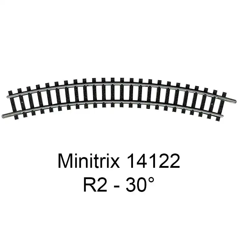 Trix 14922 Rail Courbe r2 30° Minitrix Dernier Modèle