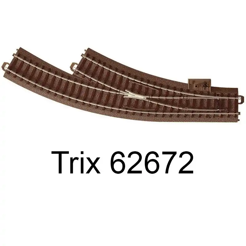 Trix 62672 Aiguillage Courbe À Droite r1 360mm 30 Degrés Voie C - HO Promotion