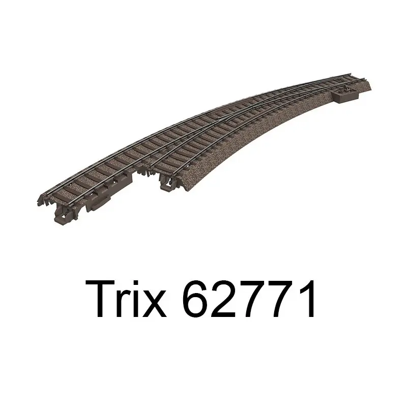 Trix 62771 Aiguillage Courbe Long À Gauche r3 515mm 30 Degrés Voie C - HO Satisfait Ou Remboursé