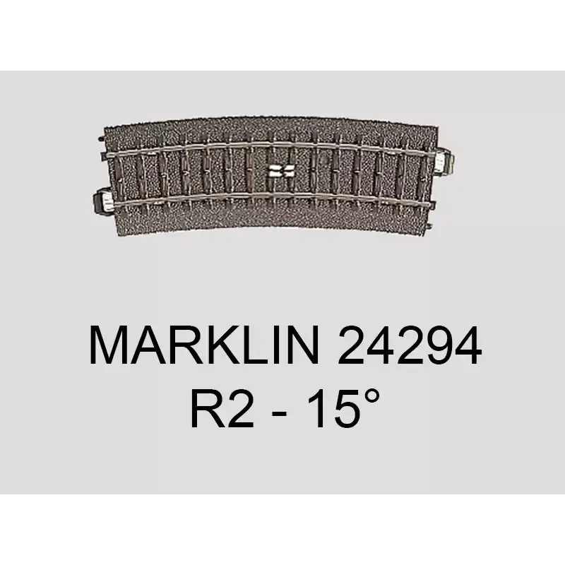 Nouveauté 15 degrés voie C Marklin 24294 Rail Courbe De Contact À Distance r2