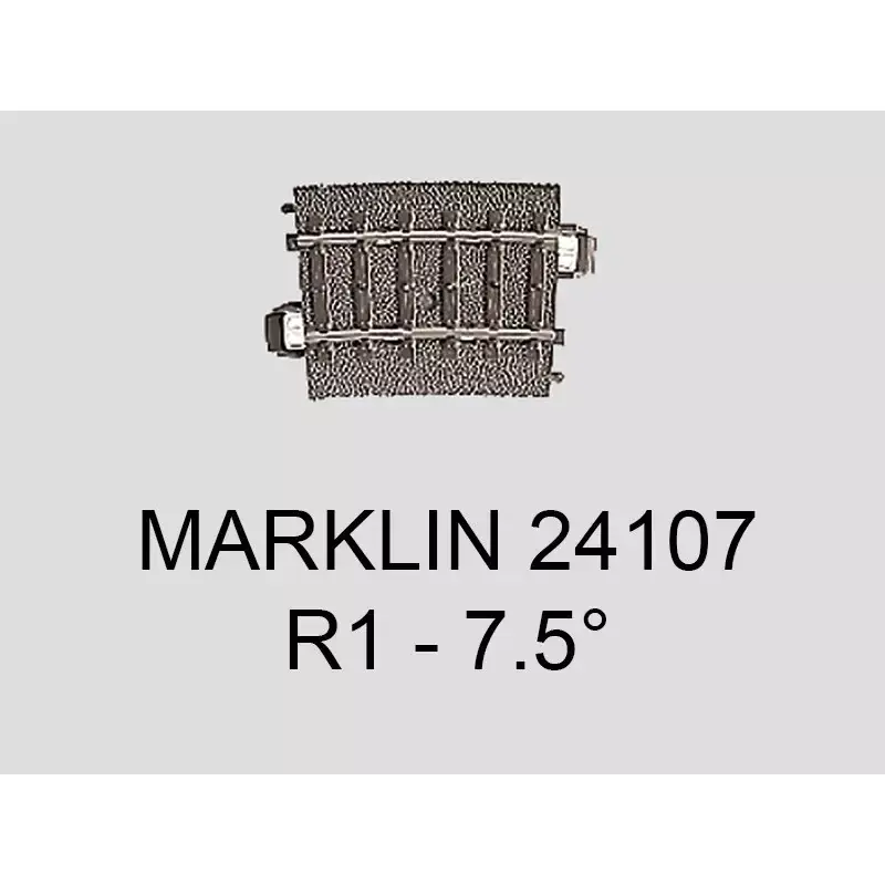 Nouvel Arrivage 7.5 degrés voie C Marklin 24107 Rail Courbe r1
