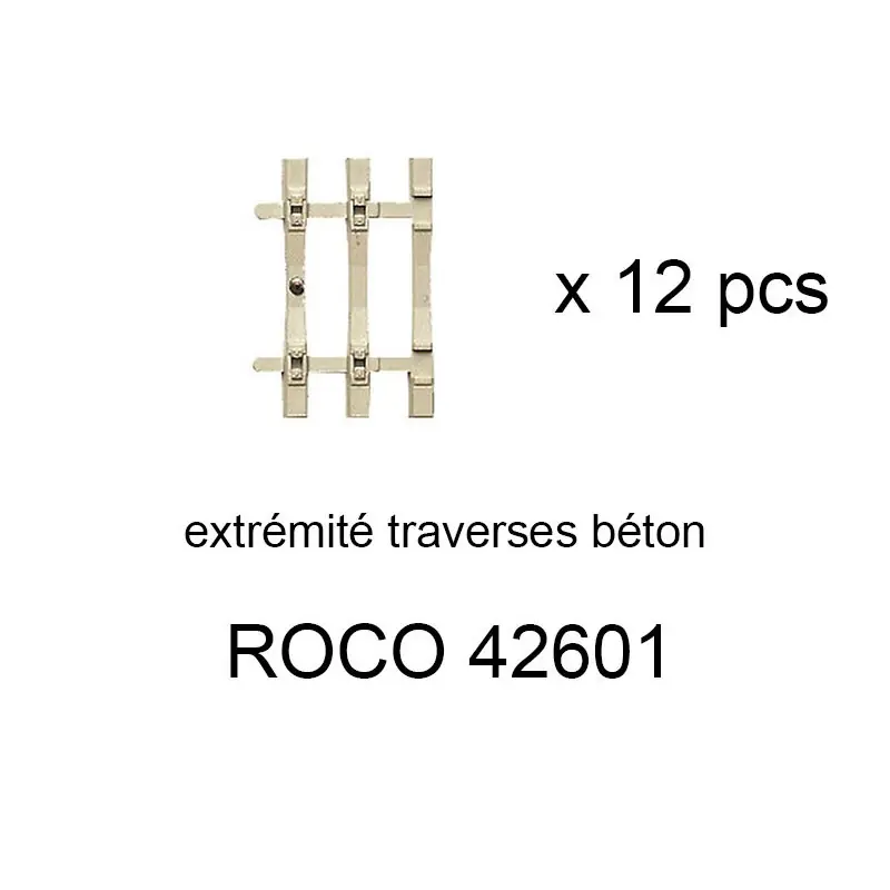 ROCO 42601 12x Extrémités De Traverses Béton Pour Rail Flexible 42401 Bon Plan