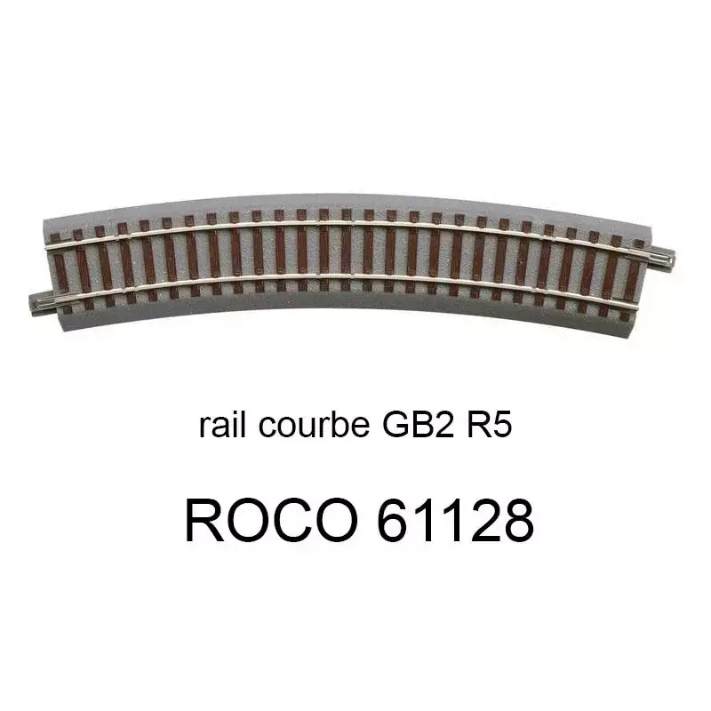 Offre Exclusive ROCO 61128 Rail Courbe gb2 r5 502.7 Mm 22.5° Voie Geoline HO 1/87
