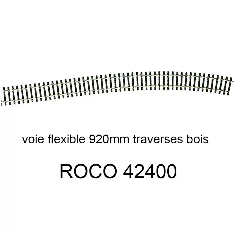 Pas Cher ROCO 42400 Voie Flexible 920mm Traverses Bois Code 83 - HO 1/87