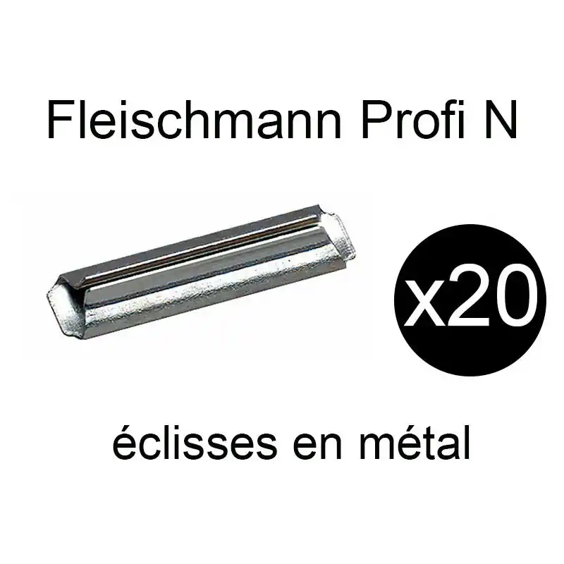 FLEISCHMANN 9404 20x Éclisses En Métal Voie Profi N Certifié