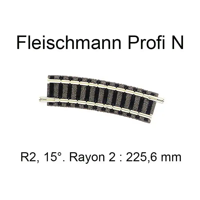 Nouveauté FLEISCHMANN 9127 Rail Courbe r2 225,6 Mm 15° - Voie Profi N