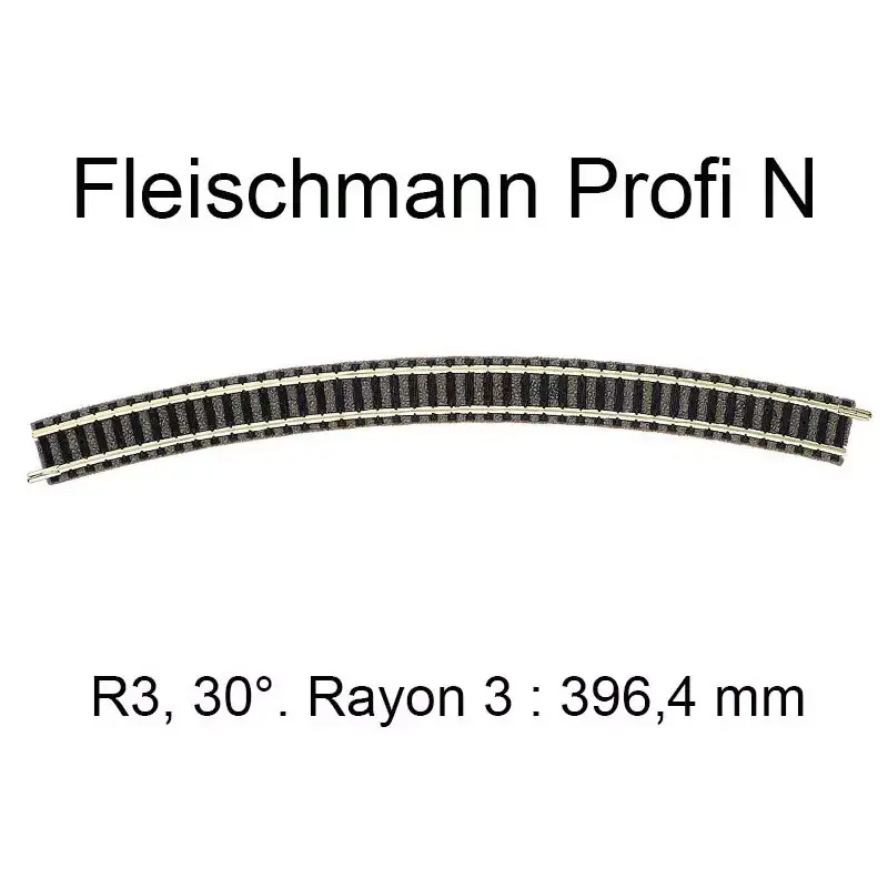 FLEISCHMANN 9130 Rail Courbe r3 396,4 Mm 30° - Voie Profi N Petit Prix