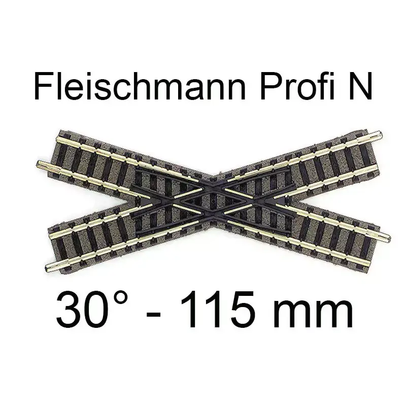 FLEISCHMANN 9161 Croisement 115 Mm 30° - Voie Profi N Authentique