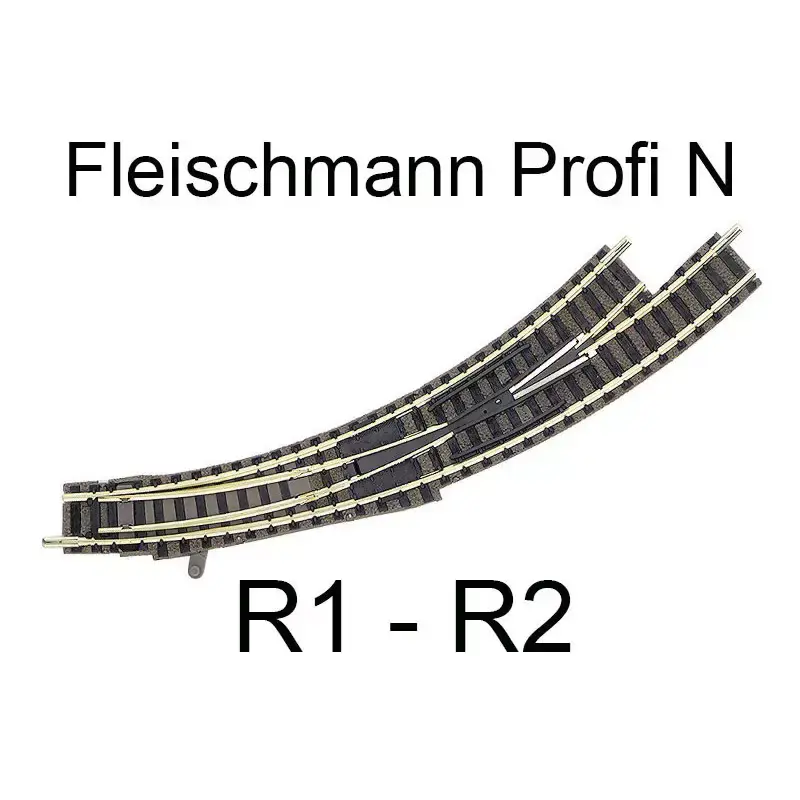FLEISCHMANN 9174 Aiguillage Courbe À Gauche Coeur Isolé - Voie Profi N Prix Cassé