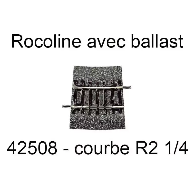 ROCO 42508 Rail Courbe r2 358 Mm Rocoline Code 83 Ballast Souple - HO 1/87 Remise