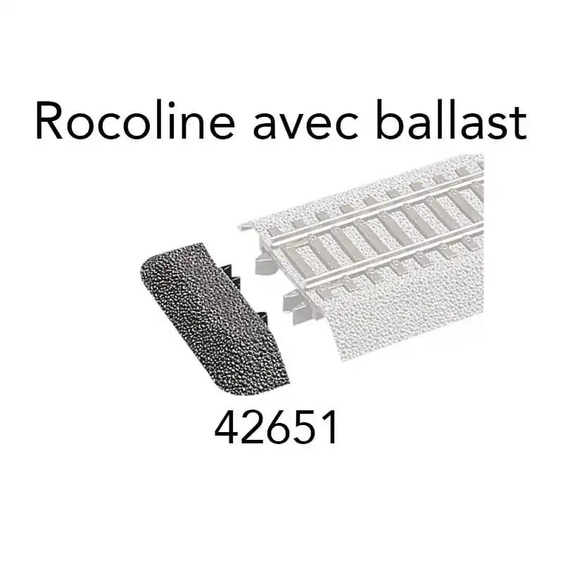 ROCO 42651 1x Extrémité De Ballast Rocoline Ballast Souple - HO 1/87 Produit De Marque