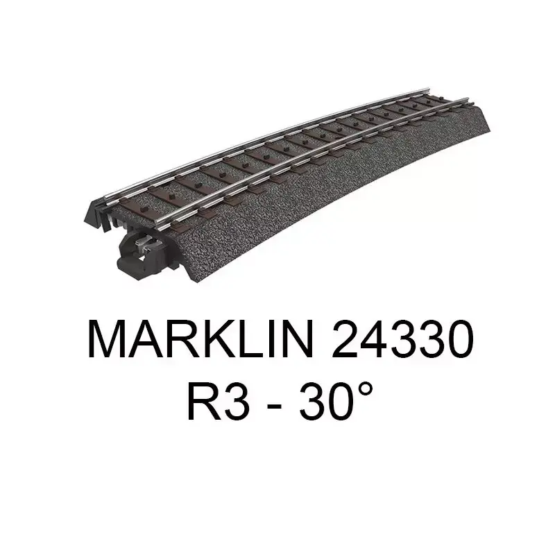 Haute Qualité rayon R3 30 degrés voie C Marklin 24330 Rail Courbe