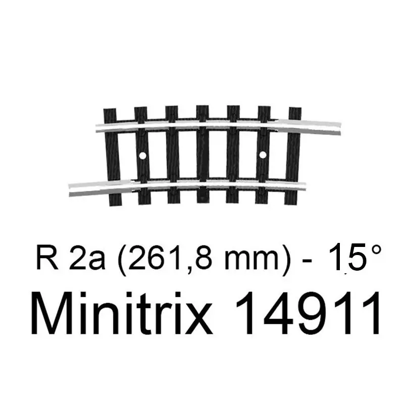 Trix 14911 Rail Courbe r2a (261,8 Mm) - 15° Minitrix Super Prix