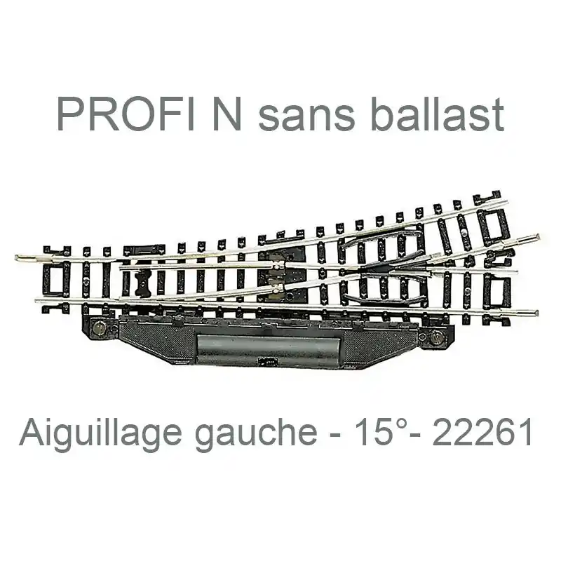Meilleur Prix FLEISCHMANN 22261 Aiguillage Droit À Gauche Électrique 15° - N 1/160 - Profi Sans Ballast
