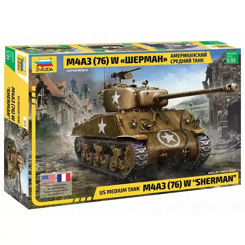 ZVEZDA 3676 M4A3(76) Sherman - 1/35 Must-Have