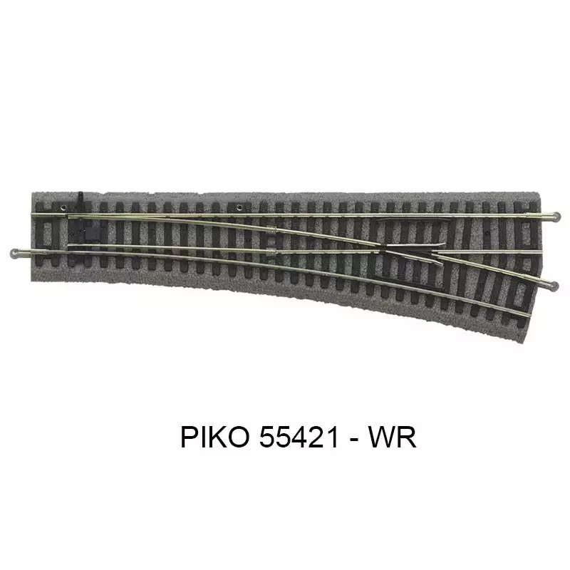 Populaire PIKO 55421 Aiguillage Droit À Droite - Voie A Avec Ballast