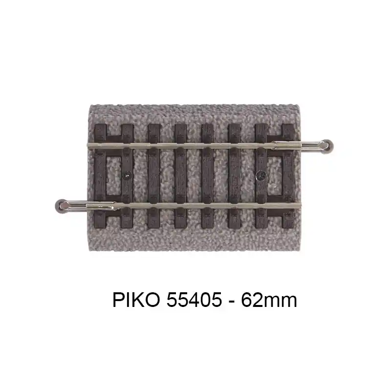 PIKO 55405 Rail Droit 62 Mm g62 - Voie A Avec Ballast Promotion